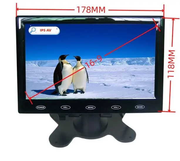 Hot selling 7 inch hd flip down car screen smart monitor lcd 4k display