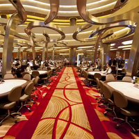Tapis commercial au design coloré de luxe Alfombras Casino Club Salon Tapis de boîte de nuit rouge pour casino