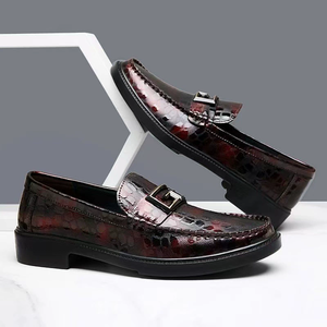 Mocasines para Hombre Color Borgoña, con Forro de Piel de Cerdo, Hebilla Metálica, Cómodos, para Vestir, Ideales para Negocios y Fiestas - Product Image 3