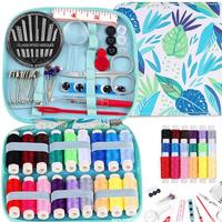 A0028 Kit de couture pour usage domestique, ensemble complet de haute qualité pour outils de couture haut de gamme multicolores, imprimé de dessins animés mignons