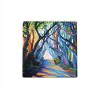Lot de sous-verres en liège absorbants pour tasses à thé, vente en gros d'usine, sous-verres vierges en céramique pour boissons et café