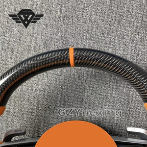 Personnalisez le <span class=keywords><strong>volant</strong></span> en fibre de carbone et en cuir orange pour <span class=keywords><strong>Mercedes</strong></span> Benz W205 W218 W212 W213 W463 X164 X204 - Product Image 4