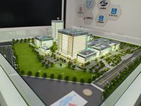 Produire un modèle complet du bâtiment hospitalier avec des lumières LED et accepter les modèles de bâtiments personnalisés