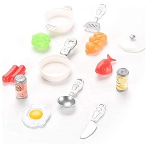 Mini Kitchen Play <b>Trolley</b> 28 Piece <b>Toy</b> Cooking Set For Kids Role Play - Product Image 4