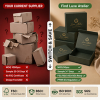 Maßgefertigte Schubladen-Geschenkbox Papierverpackungsbox mit Band für Schmuck Kosmetik Parfüm Schokolade Präsente