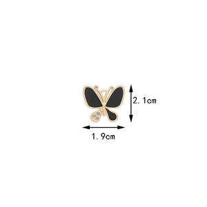 时尚diy饰品配件合金双色氧化锆魅力蝴蝶吊坠 - Product Image 4