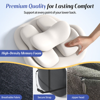 Coussin de soutien lombaire pour chaise de bureau et siège de voiture - Mousse à mémoire de forme avec sangle réglable et respirant - Vente flash