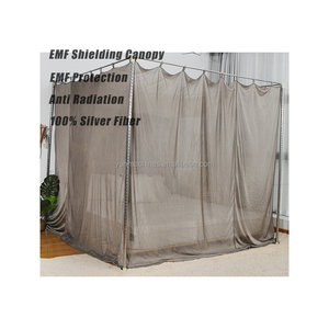 Cube de sommeil sain-<span class=keywords><strong>Moustiquaire</strong></span> anti-radiations carrée en fibre d'argent, enferme votre lit pour une sécurité totale des CEM. - Product Image 3