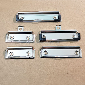 Clips à ressort métalliques longs et plats argentés brillants de 100 mm pour bureau, grands clips à papier en métal, clips de presse-papiers plats en métal pour tableau <span class=keywords><strong>PVC</strong></span> - Product Image 5