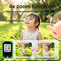 Lindo Teléfono Celular Electrónico para Niños, Juguete para Niños Pequeños, Teléfono Inteligente con Almacenamiento Interno, Regalos de Cumpleaños para Niños de 3 a 12 Años