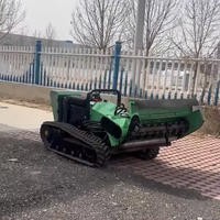 Tondeuse robot à chenilles robuste de 10 CV, entraînée par un moteur diesel commercial, pour pentes montagneuses et exploitations agricoles