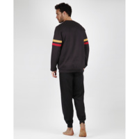 LOIS Pijama de satén informal para hombre Manga Larga Conjunto de ropa de dormir de algodón suave con mangas cortas Tallas grandes Hielo sedoso para parejas