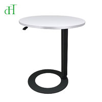 Table d'appoint ronde professionnelle moderne en métal avec vérin à gaz, réglable en hauteur, pour café, restaurant, mobilier de maison