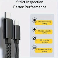 Cable de Datos Tipo-C a Tipo-C de 60W con Carga Rápida PD y Revestimiento Trenzado de 1M/2M/3M