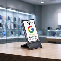 Support d'affichage NFC tactile programmable avec code QR pour cartes d'identification professionnelle et réseaux sociaux