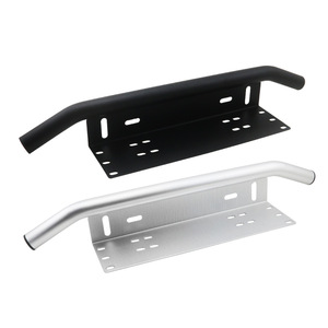 Aluminum Alloy License Plate <b>Bracket</b> Front Bumper Mounting <b>Bracket</b> Black And <b>Silver</b> RE032 - Product Image 1