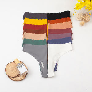 Slip Donna Sexy a Vita Bassa in Seta Ghiaccio Ultra Sottile Antibatterico Tinta Unita Lavorato a Maglia Altamente Elastico Senza Cuciture Traspirante Confortevole - Product Image 2