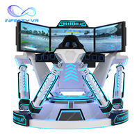 Simulador de Conducción de Coches de Carreras VR 9D con Plataforma de Movimiento de 6 Grados de Libertad, 3 Pantallas, Simulador de Conducción F1 con Cilindro Eléctrico Dinámico
