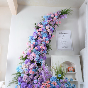 Monet Vườn Gió <span class=keywords><strong>Net</strong></span> Với Bất Nhân Tạo Hoa Màu Đỏ Và Bướm Sắp Xếp Trang Trí Đám Cưới Hoa Trang Trí Cây - Product Image 2