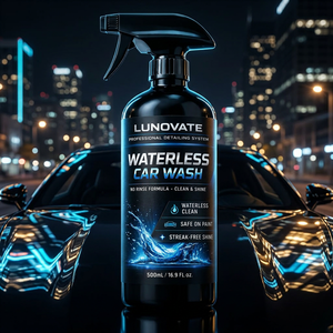 LUNOVATE Spray de lavage auto sans eau (500ml) Formule sans rinçage Nettoyage sans rayures Brillance sans traces Sûr pour voitures neuves et anciennes - Product Image 4