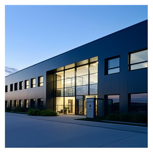 中国工业仓库现代设计经济钢结构车间预制陈列室和办公楼 - Product Image 1