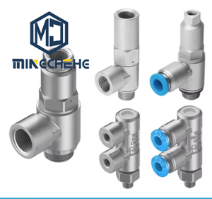 Vanne de contrôle pneumatique HGL-1/4-QS-10, filetage G 1/4 pouce, raccord rapide 10 mm, vanne de contrôle d'air unidirectionnelle pour l'automatisation - Product Image 1