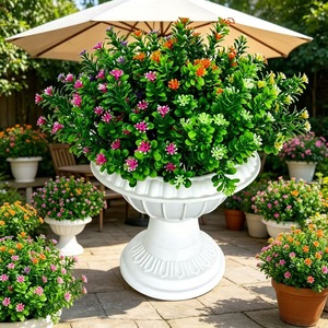 Bouquet de fleurs artificielles en plastique pour décoration intérieure et extérieure, arrangement végétal pour la maison, le jardin et l'affichage commercial - Product Image 3