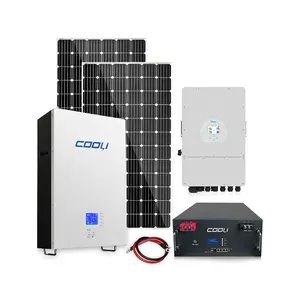 Cooli-sistema de paneles solares fuera de la red con batería, almacenamiento de energía para el hogar, 5kw, 10kw, batería de iones de litio