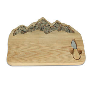 Planche à découper en résine époxy en bois naturel en forme <span class=keywords><strong>de</strong></span> <span class=keywords><strong>montagne</strong></span> Nouveautés - Product Image 4