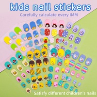 2026 Nieuwe Schattige Cartoon Lachende Dieren 3D Glanzende Hart Nagelfolie Stickers Decoraties Vrolijke Kinderen Fruit Designers Nagelstickers