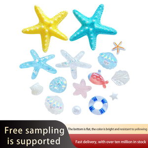 Breloques en résine à dos plat Zili, thème océan, étoiles de dessin animé, bijoux, ornements pour cheveux, pendentif pour bagages, chaîne de téléphone, décoration de chaussures DIY - Product Image 3