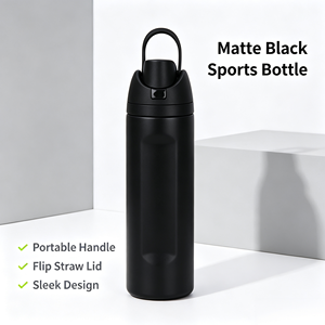 24oz Dual Lid Flip Top Insulated Sports <b>Water</b> <b>Bottle</b> with Straw Handle Outdoor Fruit <b>Infuser</b> - Product Image 5