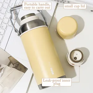 800ml Thermal Bottle Travel Mug Insulated Stainless Steel Vacuum Cup Flask With Rope