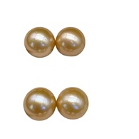 Perles d'eau douce naturelles Edison Gold de 9-16 mm, très brillantes, presque parfaites, rondes, avec légèrement de légères imperfections, vente en gros