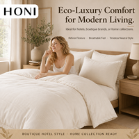Ensemble de literie HONI Private Label, lit double, style luxueux, 400TC, 3 pièces, housse de couette pour la chambre à coucher