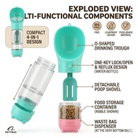 Nouvelle Bouteille d'Eau Portable 3-en-1 pour Chien et Animal de Compagnie, Idéale pour les Voyages en Extérieur – Fournitures Intelligentes en Dropshipping de Chine