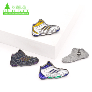 ¡Listo para enviar! <span class=keywords><strong>De</strong></span> deportes jersey <span class=keywords><strong>kobe</strong></span> <span class=keywords><strong>bryant</strong></span>, <span class=keywords><strong>de</strong></span> metal esmalte suave Zapatos Zapatillas <span class=keywords><strong>de</strong></span> deporte insignia solapa pines - Product Image 4