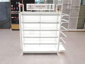 Kệ Trưng Bày Chăm Sóc Da Led Dạ Quang Thời Trang Kệ Kính Kim Loại Màu Trắng Tùy Chỉnh Có Thể Điều Chỉnh Giá Trưng Bày Mỹ Phẩm Cho Sản Phẩm Sức Khỏe - Product Image 3