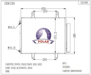 Condensadores del Sistema de Aire Acondicionado para <span class=keywords><strong>TOYOTA</strong></span> Veloz <span class=keywords><strong>Yaris</strong></span> 2021-2023, Accesorios para Autopartes 88460BZ340 - Product Image 6