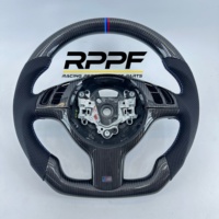 Volant en fibre de carbone véritable de haute qualité avec triple couture et bande décorative pour BMW M3 E46 - Vente flash RPPF