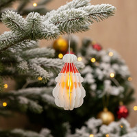 Lanterne en origami personnalisée QF, 7 cm, papier artisanal, Père Noël, LED, décoration de festival d'intérieur, pendentif, décoration suspendue de Père Noël