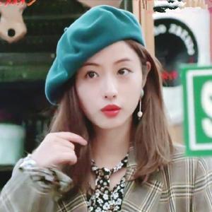 Groothandel Vrouwelijke Luxe Winter Mode Wollen Baret Hoed Franse Baret Cap Effen Kleur Hoed Voor Vrouwen Meisjes Dame - Product Image 2