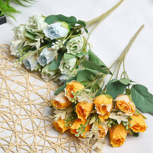 Roses artificielles Lichao en soie pour la décoration de la maison et des mariages, bouquet léger, accessoires de bricolage - Product Image 3