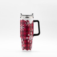 Gobelet isotherme en acier inoxydable de 40 oz, Cadeaux d'art chrétien, Ensemble de tasses créatives, Gobelet avec paille, Tasses personnalisées avec Coozie