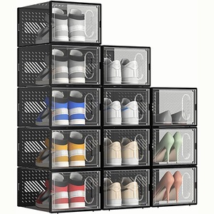 <span class=keywords><strong>Caja</strong></span> <span class=keywords><strong>Organizadora</strong></span> de <span class=keywords><strong>Zapatos</strong></span> Apilable de Plástico Transparente, <span class=keywords><strong>Caja</strong></span> de Almacenamiento de <span class=keywords><strong>Zapatos</strong></span> para Armario del Hogar, Ecológica y a Prueba de Polvo - Product Image 1