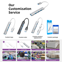 Hub USB 3.0 Multiposte Multifonctionnel 4-en-1 Station d'Accueil Convertisseur pour iPad Ordinateurs Portables Appareils Mobiles Disques Durs – Pour l'Accès aux Données