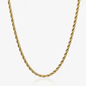 High Quality Corrente De Ouro 18K Gold Rope Chain Cadena De Oro Gold Chain For Jewelry Making