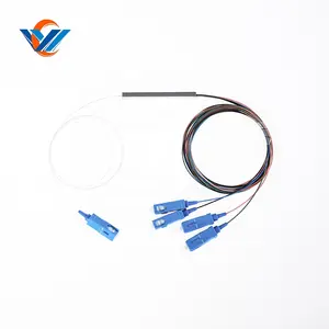 Divisor de fibra óptica FTTH SC UPC 1X2 de alta calidad, conector LC, longitud de onda de 1550nm para LAN con cable 4G y LAN inalámbrica