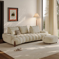 Canapé modulaire en tissu Ferly au design moderne, style nuage, avec ottoman de rangement, coussins profonds réglables, canapé personnalisé pour la maison
