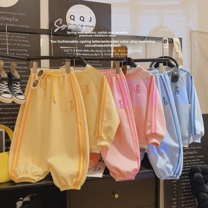 Children's Sporty Cotton Sweater Set 2026 New Western-style Korean-style Spring Outfit <strong>Boys</strong> Girls Two-piece Set with Embroidery - Product Image 5